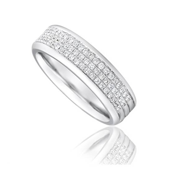 1/2 Set 5.5mm Gents Diamond Wedding Ring