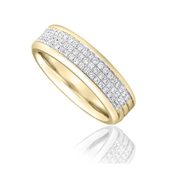 1/2 Set 5.5mm Gents Diamond Wedding Ring