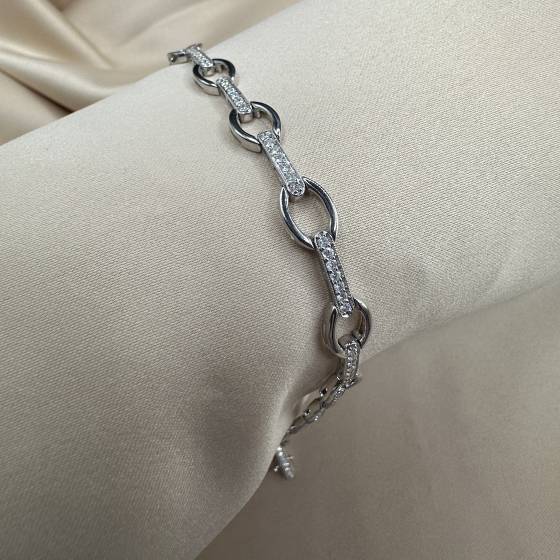 0.83ct VS/F-G Round Cut Natural Diamond 7.5 Inches Designer Bracelets