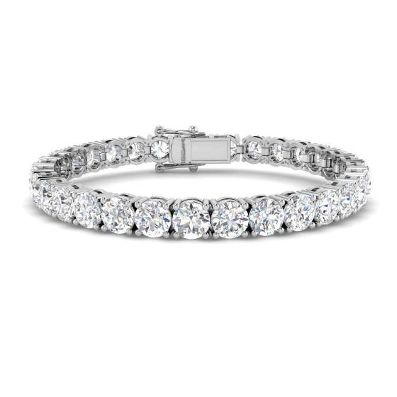 21.15ct VVS/E-F Round Cut Labgrown Diamond Tennis Bracelet