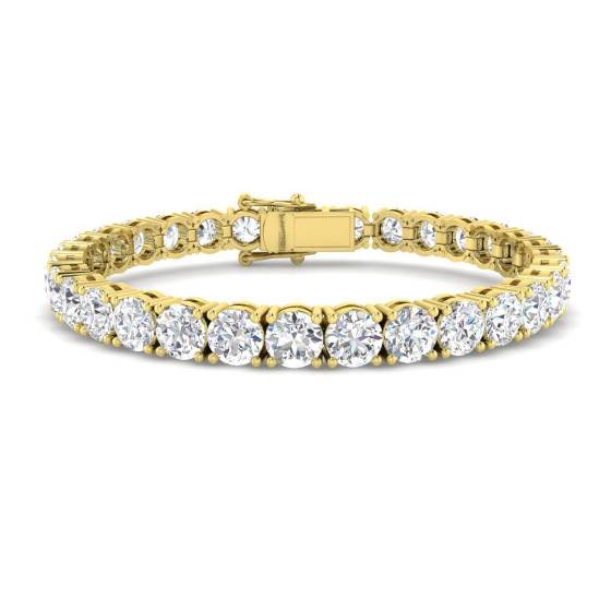 21.15ct VVS/E-F Round Cut LabGrown Diamond Tennis Bracelet