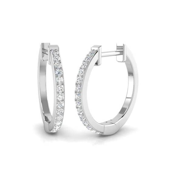 0.16ct I1/G Round Cut Natural Diamond Hoop Earrings