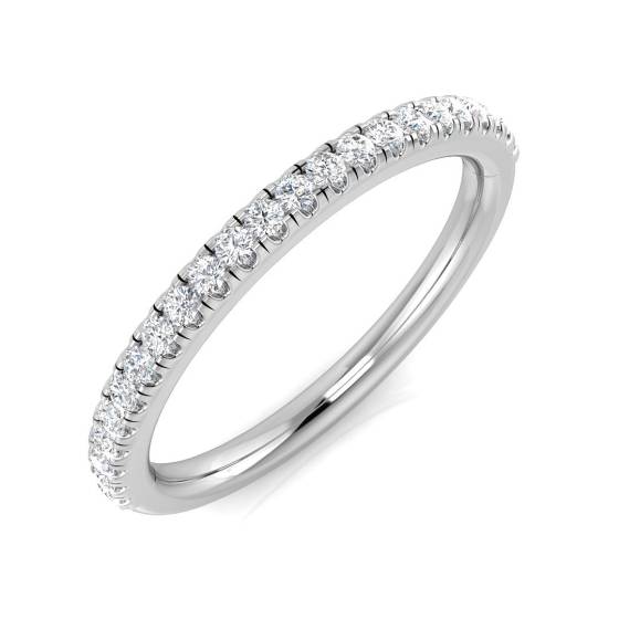 0.16ct SI/F-G Round cut Natural Diamonds Half Eternity Ring