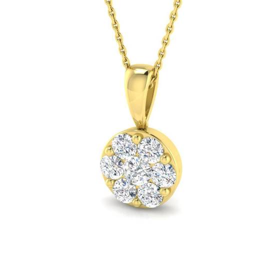 1.01ct VVS/E-F Round Cut Labgrown Diamond Designer Pendant