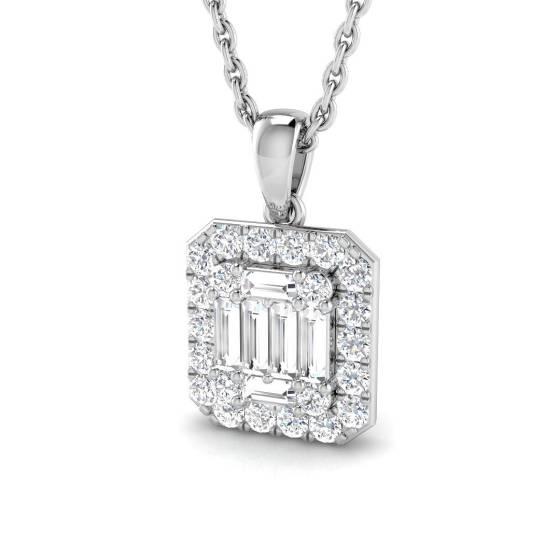 0.34ct VS/F Round cut Natural Diamonds Designer Pendant