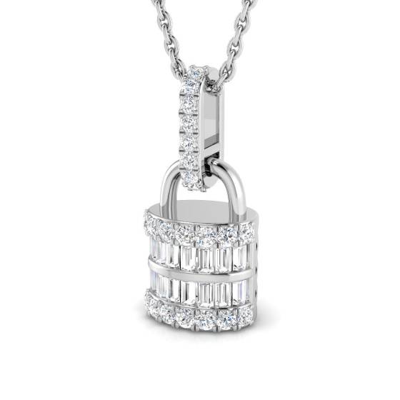 0.34ct VS/F Round cut Natural Diamonds Designer Pendant
