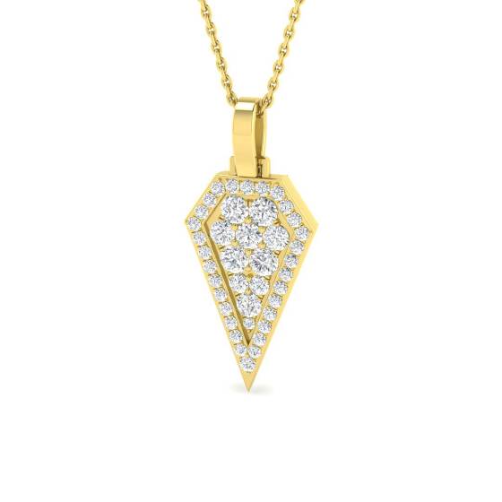0.70ct VS/F-G Round cut Natural Diamonds Designer Pendant