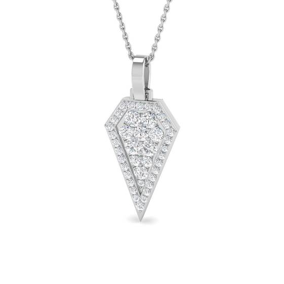 0.70ct VS/F-G Round cut Natural Diamonds Designer Pendant