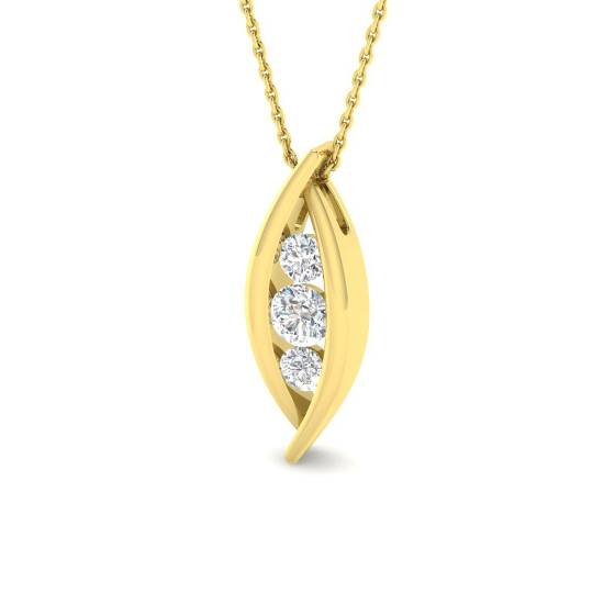 0.64ct VVS/E-F Round Cut Labgrown Diamond Designer Pendant