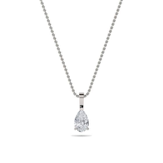 0.50ct VVS1/D Pear Cut Labgrown Solitaire Pendant