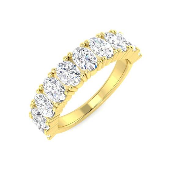 2.00ct VVS/D-E Oval Cut Lab Grown Diamond Eternity Ring