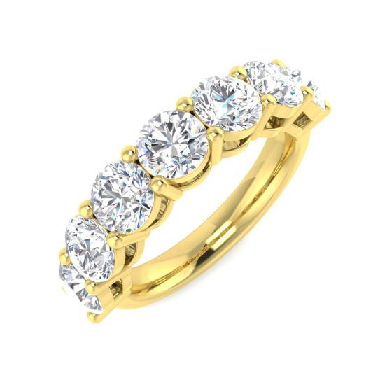 3.03ct VVS/D-E Round Cut Lab Grown Diamond 7 Stone Ring