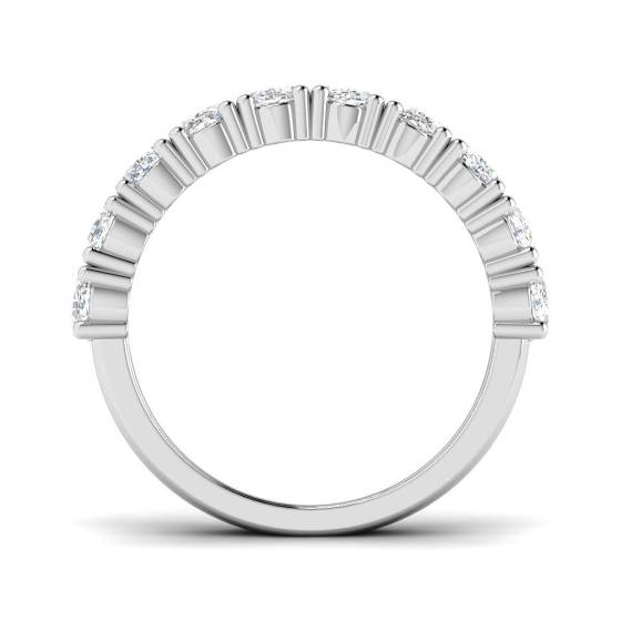 2.00ct VVS/D-E Lab Grown Oval Diamond Eternity Ring in 9k White Gold