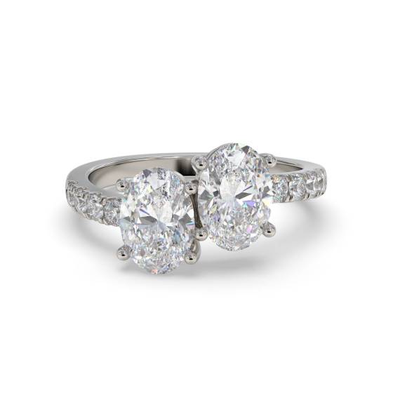 Oval Two Stone Diamond Ring