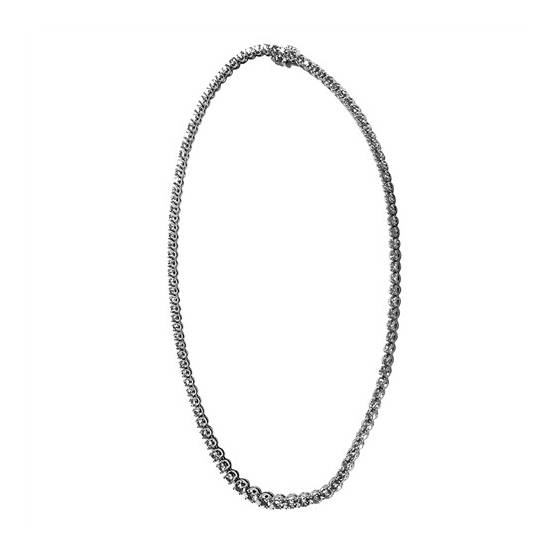 6.61ct VS/G-H Round Cut Natural Diamond Tennis Necklace