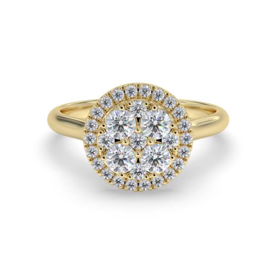 0.40ct Round Diamond Set Cluster Ring