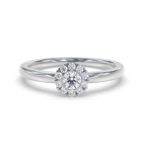 0.10ct Round Diamond Set Cluster Ring