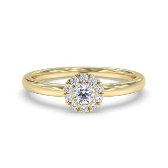 0.10ct Round Diamond Set Cluster Ring
