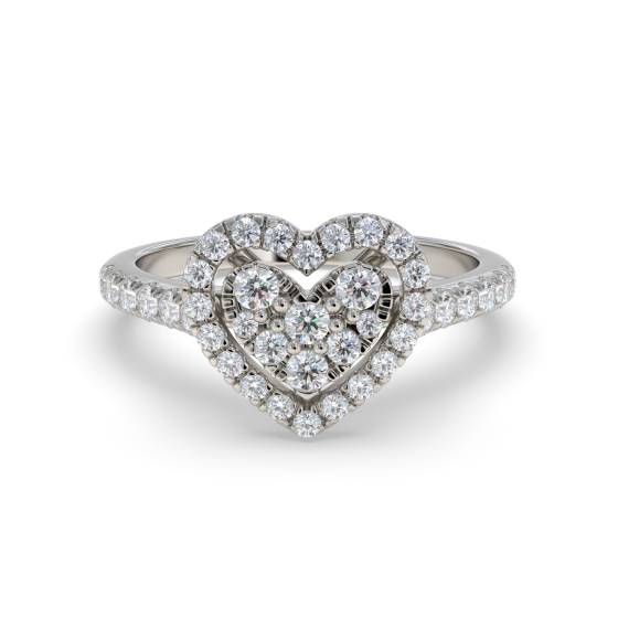 0.40ct Round Diamond Set Cluster Ring
