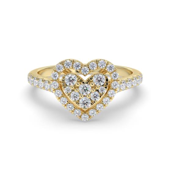 0.40ct Round Diamond Set Cluster Ring