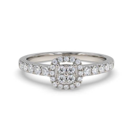 0.20ct Round Diamond Set Cluster Ring