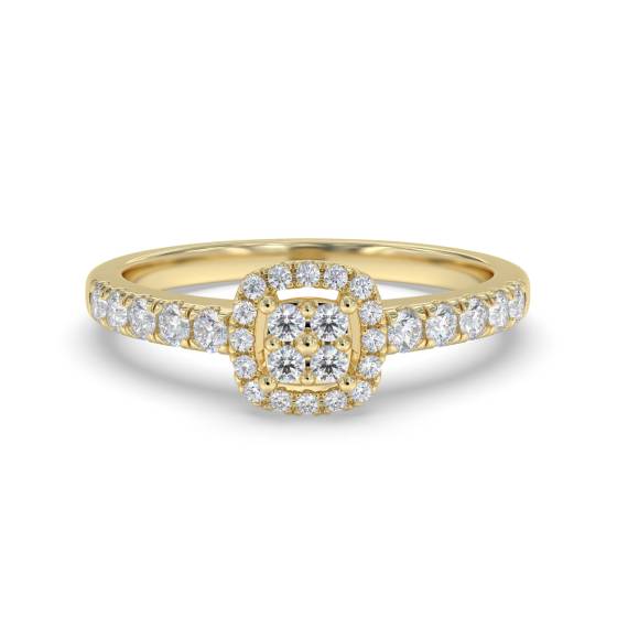 0.20ct Round Diamond Set Cluster Ring