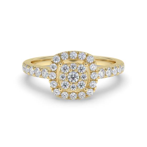 0.35ct Round Diamond Set Cluster Ring