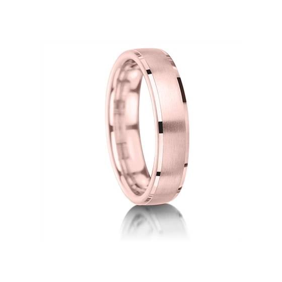 5mm Court Shape Brushed Finish Wedding Band