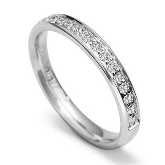2.5mm Round Diamond 60% Wedding Ring