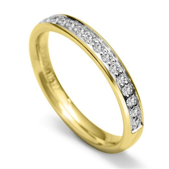 2mm Round Diamond 60% Wedding Ring