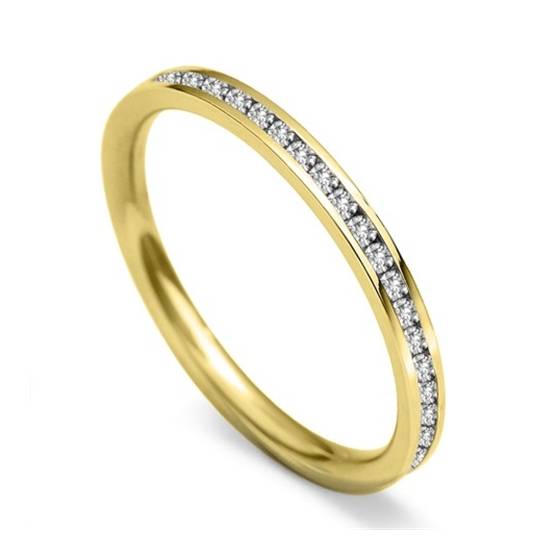 2mm Full Set Round Diamond Wedding Ring