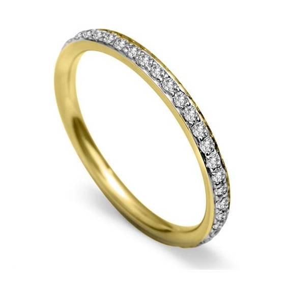 2mm Full Set Round Diamond Wedding Ring