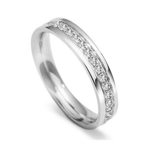 4mm Full Set Round Diamond Wedding Ring