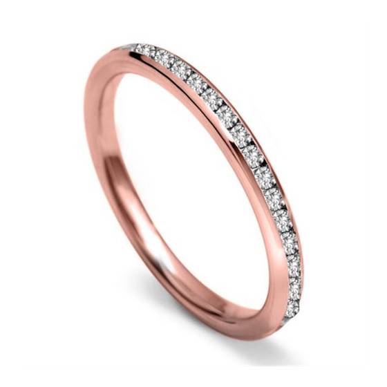 2mm Full Set Round Diamond Wedding Ring