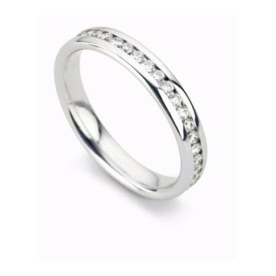 3.5mm Full Set Round Diamond Wedding Ring