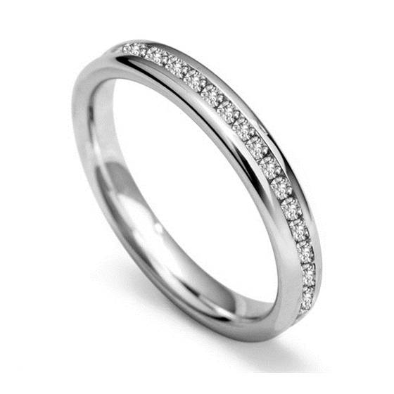3mm Full Set Round Diamond Wedding Ring