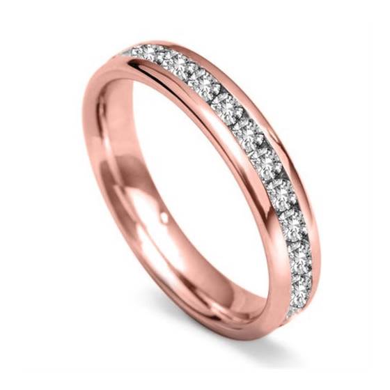 4mm Full Set Round Diamond Wedding Ring