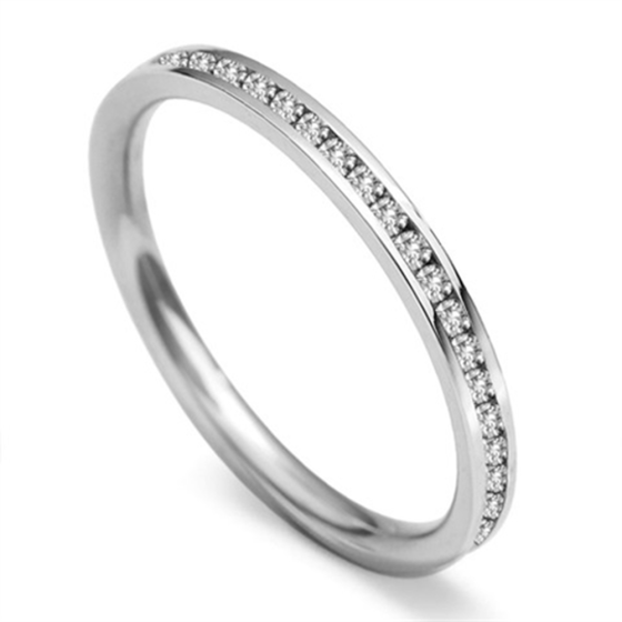2.5mm Round Diamond 60% Wedding Ring