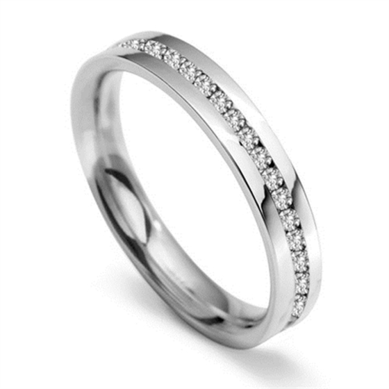 3.5mm Round Diamond 60% Wedding Ring