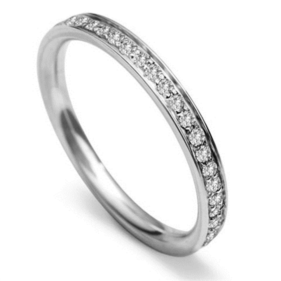 2.5mm Round Diamond 60% Wedding Ring