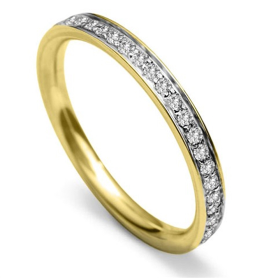 2.5mm Round Diamond 60% Wedding Ring