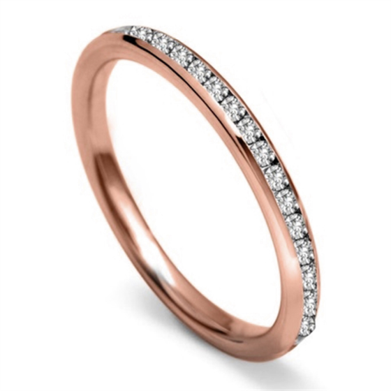 2mm Round Diamond 60% Wedding Ring