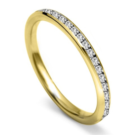 2mm Round Diamond 60% Wedding Ring