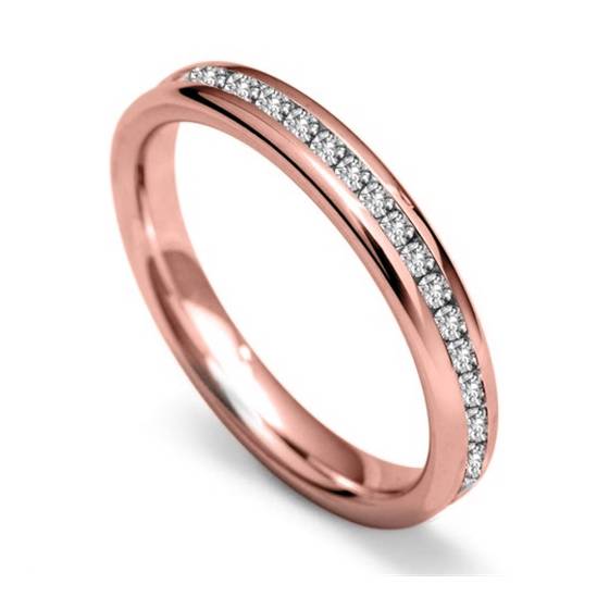 3.5mm Round Diamond 60% Wedding Ring