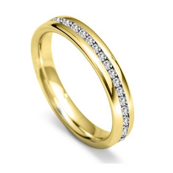3.5mm Round Diamond 60% Wedding Ring