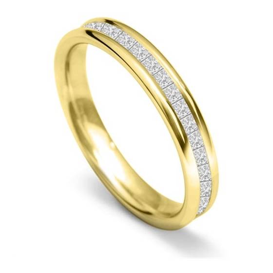 3.5mm Princess Diamond 60% Wedding Ring