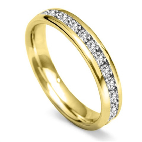 4mm Round Diamond 60% Wedding Ring