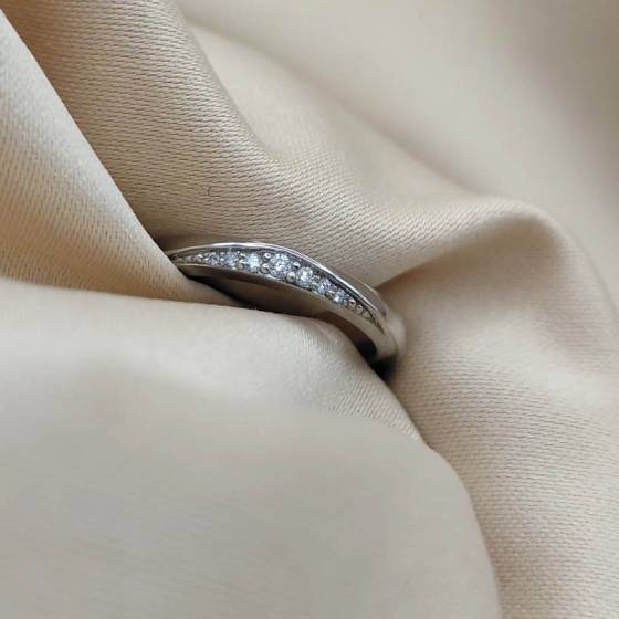 0.20ct VS/E-F Round Cut Natural Diamond Wedding Ring