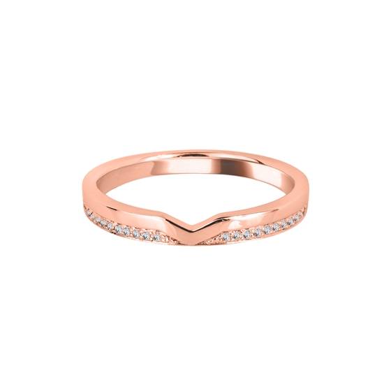 0.10ct Round Diamond Shaped Wedding Ring