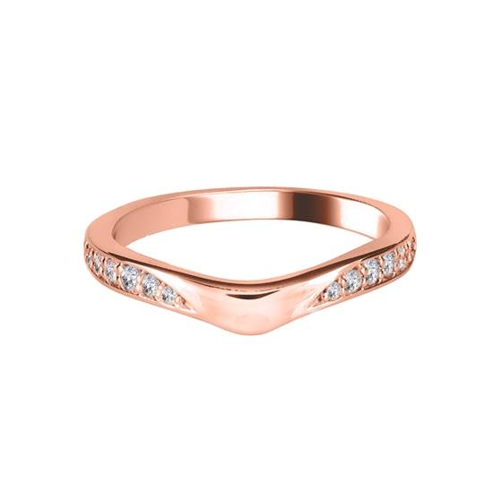 0.20ct Round Diamond Shaped Wedding Ring